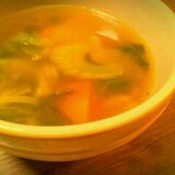 staub鍋でセロリのコンソメカレースープ